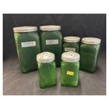 Vintage Kitchen Canister Set w/ Shakers