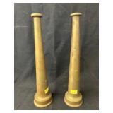 (2) Brass Fire Nozzles