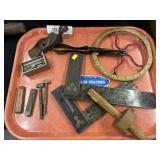 Antique Measuring Wheel Square & Hand Tools
