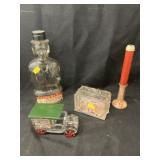 (4) Antique Glass Candy & Syrup Containers