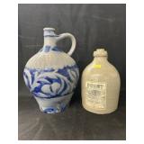 (2) Stoneware Storage Jugs
