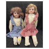 (2) Antique Porcelain German Dolls