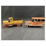 (2) Antique German Tin Penny Cars