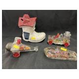 Antique Glass Candy Containers & Bank