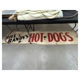 Canvas Paint Decorated Hot Dog Sign