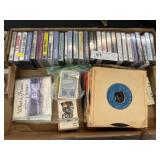 Assortment of Cassette Tapes & Records