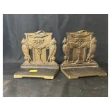 (2) Bronze Plated Bookends