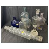 Asst. of Bottles w/ Glass Rolling Pin