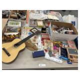 VHS Tapes, Toy Guitar, & Assorted Games