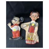 Vintage Rubber Bodied Mickey w/ Hand Puppet