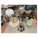 Assortment of Fluid Lights & Lamp Parts