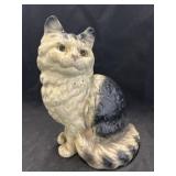 Cast Metal Seated Cat