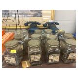 Vintage Hardware Jars w/ Hardware