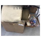 2 Boxes of Comforters, & Crochet Remnants