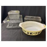 Refrigerator Dishes w/ Pyrex Serving Dish