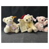 (3) Miniature Steiff Bears