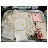 Crocheted Table Covers w/ Linens