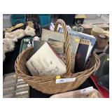 Reference Books w/ Woven Basket