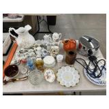 Cake Server, Porcelain Pitchers, & Chinaware