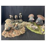 (3) Danbury Mint Wild Turkey Figurines