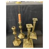 (4) Brass Candlesticks