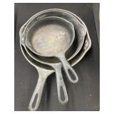 Griswold #5 & Unmarked Frying Pans