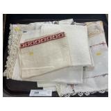 Vintage Embroidered and Homespun Linen