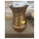 Engraved Egyptian Copper Vase