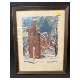 Framed C. X. Carlson Print Rear Porch at