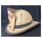 Vintage Leather Firemans Helmet