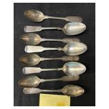 (8) Coin Silver Spoons