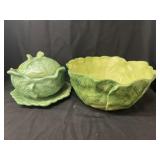 Vintage Holland Mold Grn. Cabbage Ceramic Pieces
