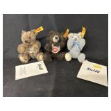 (3) Miniature Steiff Plush Bears
