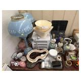 Assorted Lamps, Step Stools, & Vases