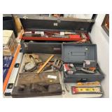 Tool Boxes w/ Assorted Hand Tools & Hardware