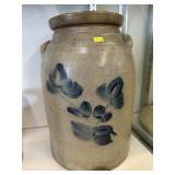 No. 4 Slip Decorated Storage Crock