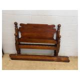 Wooden Twin Bed Frame with Turned Posts
