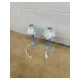 Blue Table Lamps With Decorative Lamp