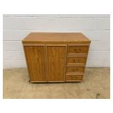Horn Collection Sewing Cabinet on Casters