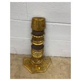 Gilt and Brown Painted Carved Wood Wall Shelf