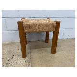 Stool With Woven Seagrass Seat