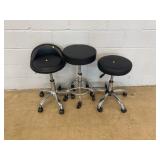 3 Adjustable Rolling Stools