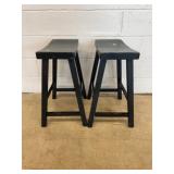 Wooden Saddle Bar Stools