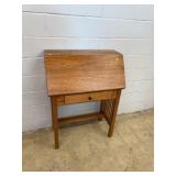 Solid Oak Drop Front Secretary Desk