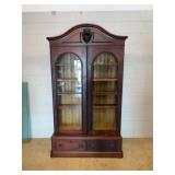 Victorian Walnut Step Back Bookcase