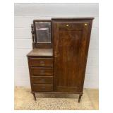 Wooden Wardrobe With Mirror and Drawers