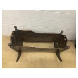 Wooden Rocking Cradle with Heart Cutouts
