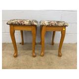 Upholstered Floral Stools