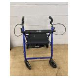 Drive Blue Rollator Walker With Seat
