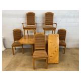 Oak Dining Table With 6 Chairs, Canada